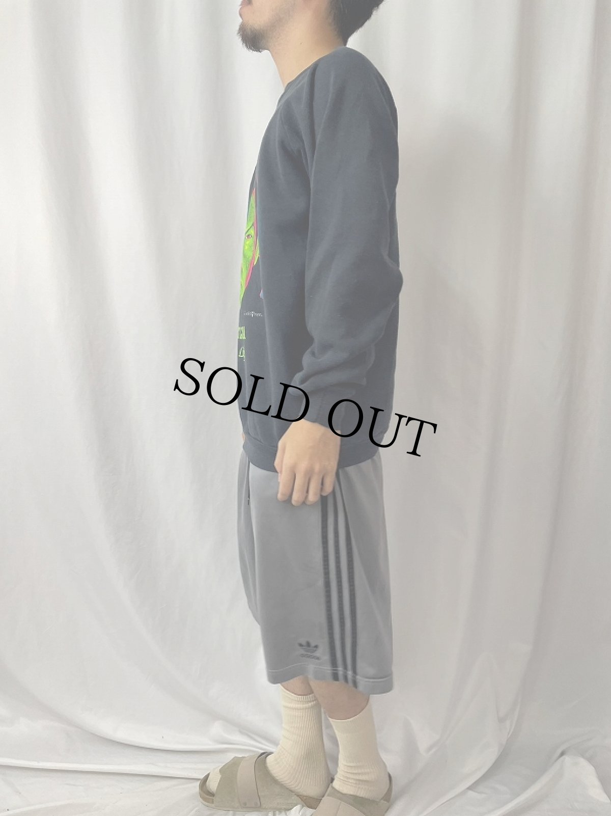 画像3: 90's "GEORGIA Night Life" ドラキュラ プリントラグランスウェット BLACK (3)