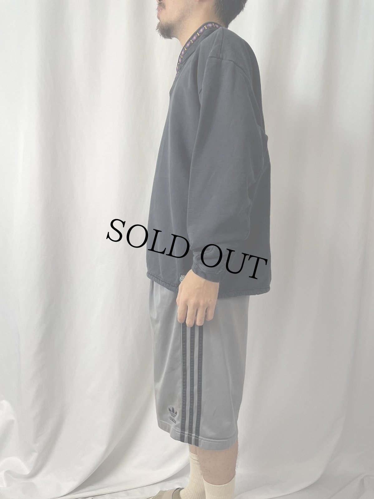 画像3: 90's alf USA製 チロリアンテープ スウェット BLACK XL (3)