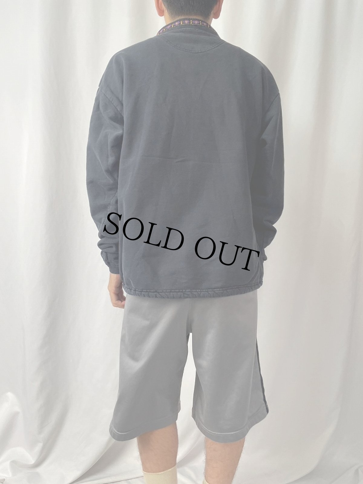 画像4: 90's alf USA製 チロリアンテープ スウェット BLACK XL (4)