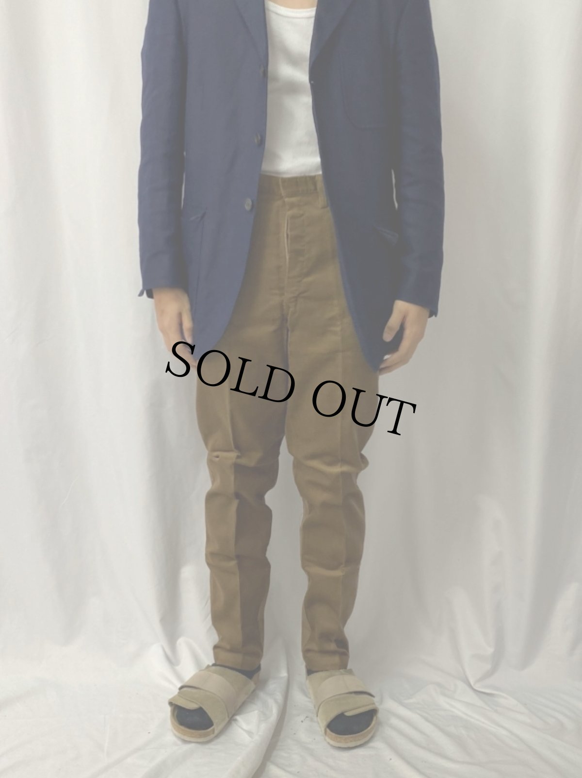 画像3: 60's CUSTOM TAILORED コーデュロイパンツ W33 フラッシャー付き DEADSTOCK (3)