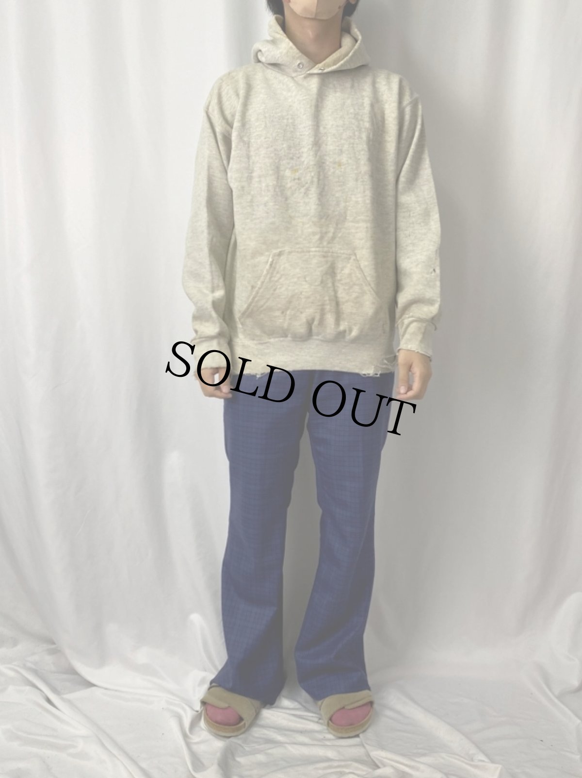 画像2: 90's TULTEX USA製 スウェットフーディー L (2)