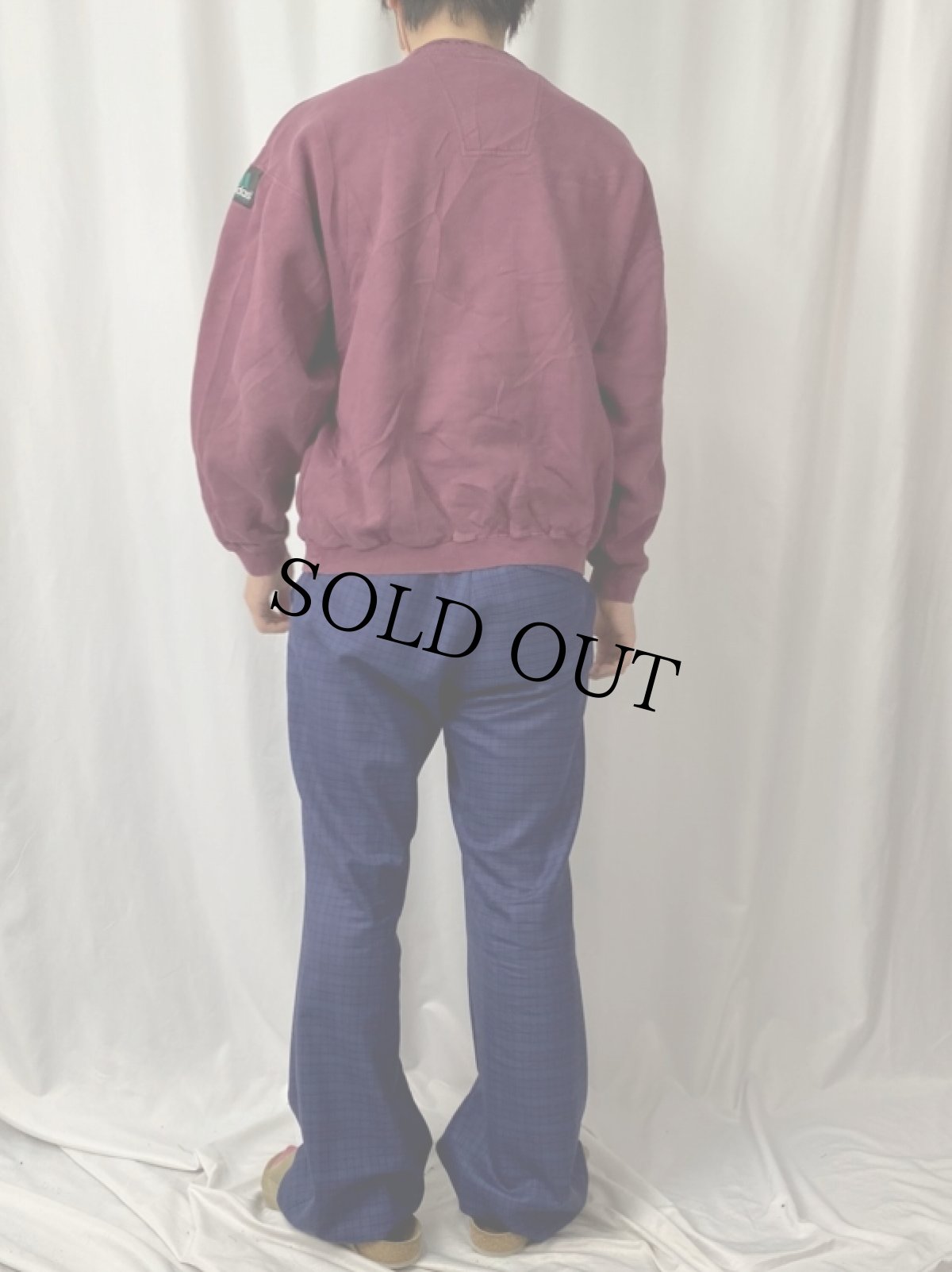 画像4: 90's adidas EQUIPMENT ロゴ刺繍 モックネックスウェット S (4)