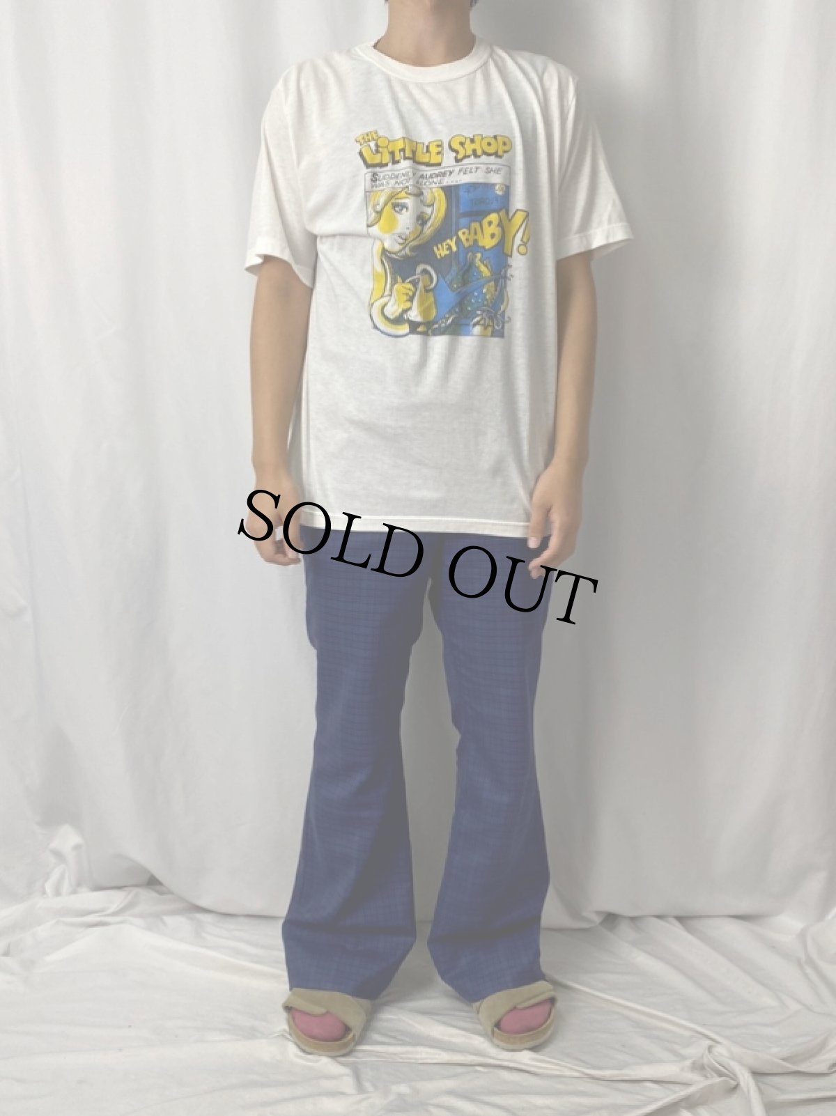 画像2: 90's THE LITTLE SHOP アメコミ風イラストTシャツ XL (2)