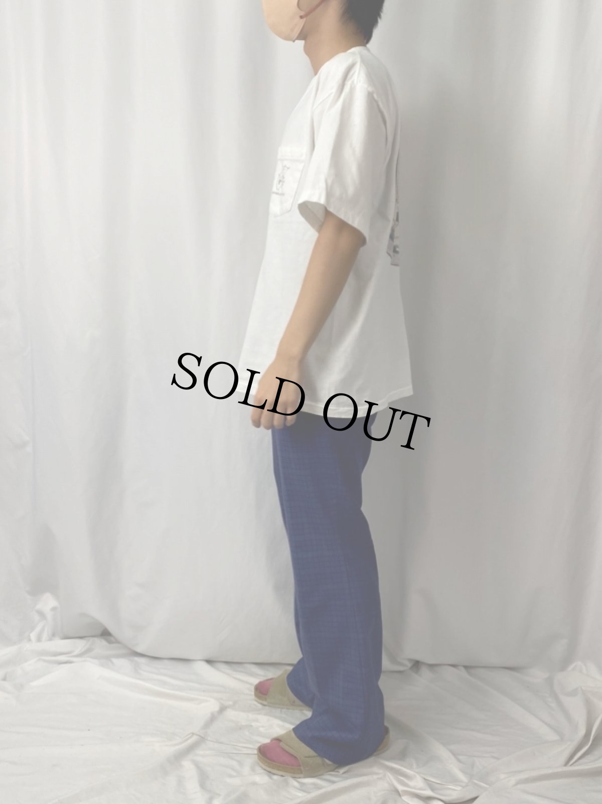 画像3: 90's BANANA REPUBLIC USA製 地球儀イラストTシャツ L (3)