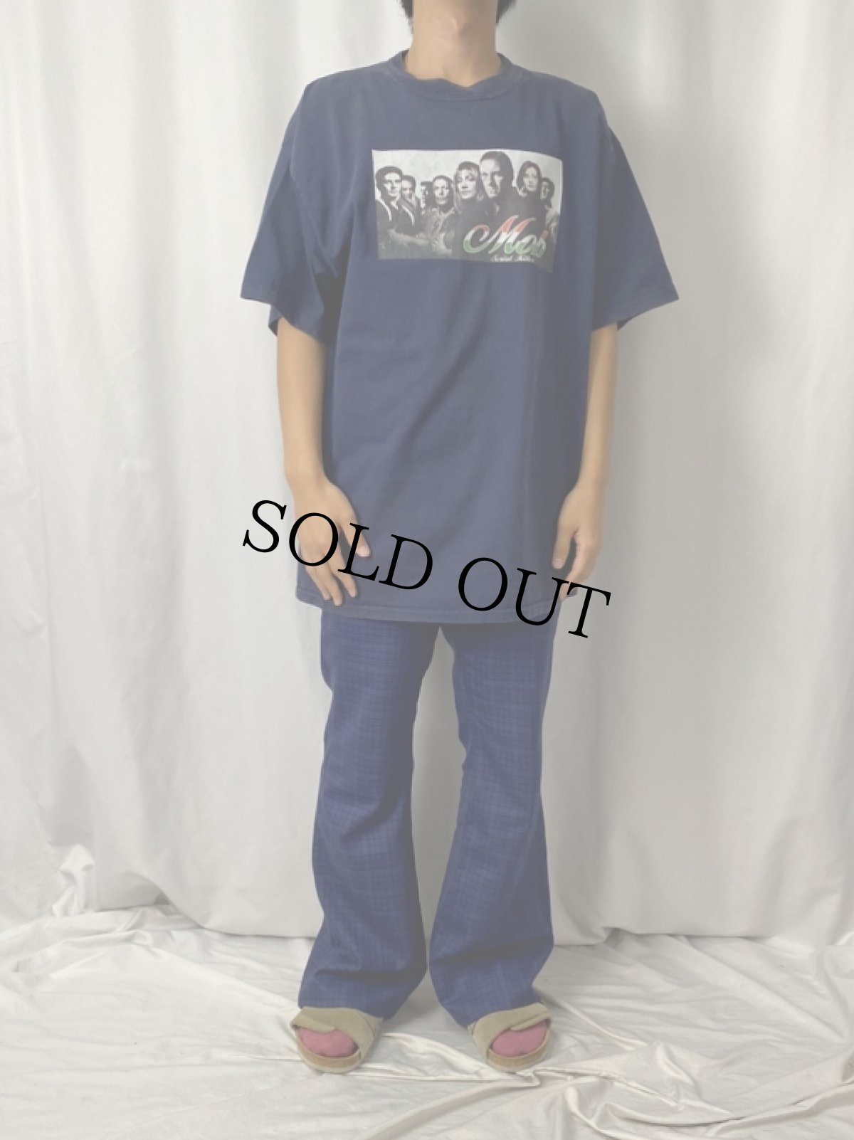 画像2: 90's Serial Killer "The Sopranos / Mob" テレビドラマプリントTシャツ NAVY XL (2)