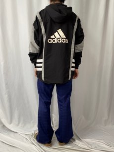 画像5: 90's adidas レースアップ プルオーバージャケット BLACK M (5)