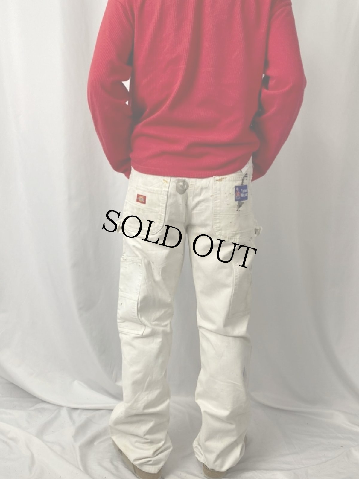 画像4: Dickies ペンキペイント ダブルニーペインターパンツ W33 (4)