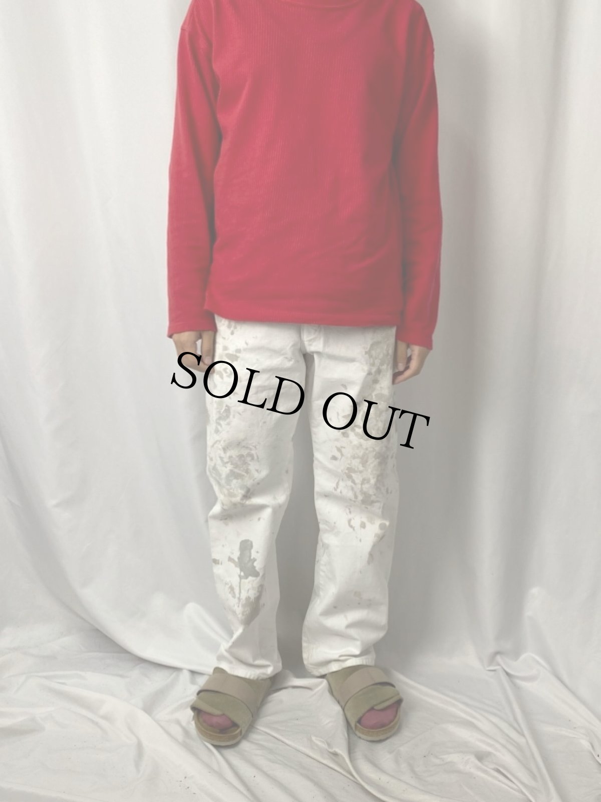 画像2: Dickies ペンキペイント ダブルニーペインターパンツ W31 (2)