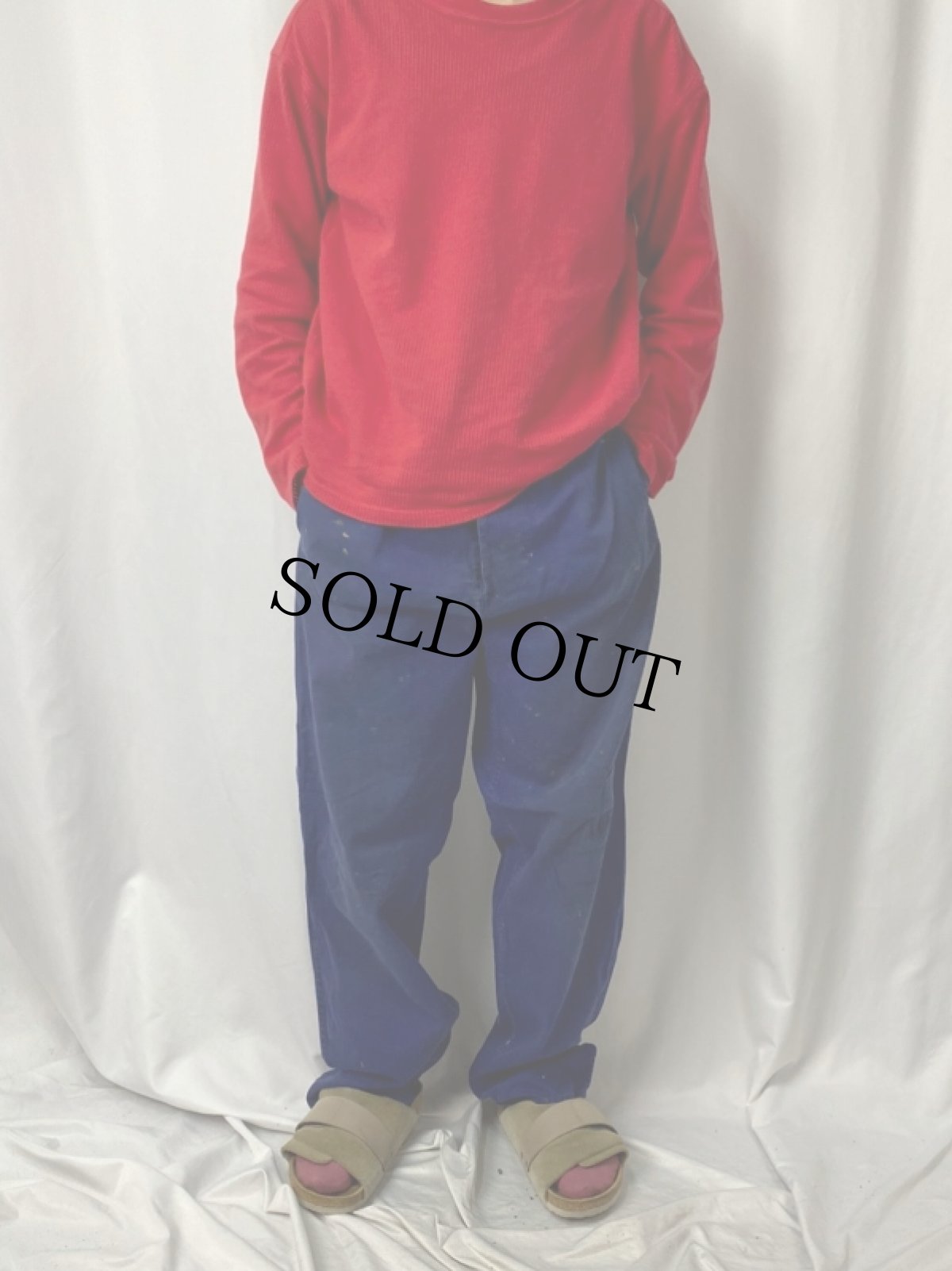 画像2: 70's Friendship 友誼 CHINA製 コットンツイルワークパンツ W36 (2)