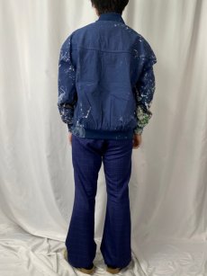 画像4: 90's Munsingwear KOREA製 ペンキペイント ダービージャケット NAVY M (4)