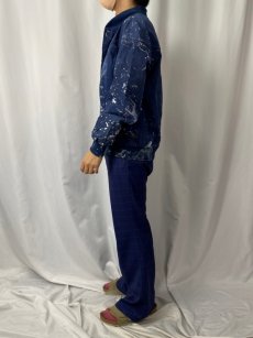 画像3: 90's Munsingwear KOREA製 ペンキペイント ダービージャケット NAVY M (3)