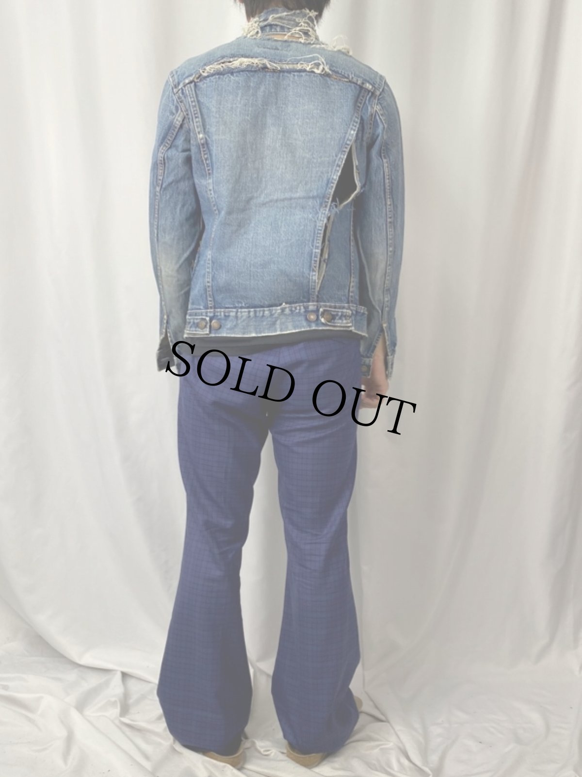 画像4: 60〜70's LEVI'S 70505 BIGE 4th デニムジャケット (4)