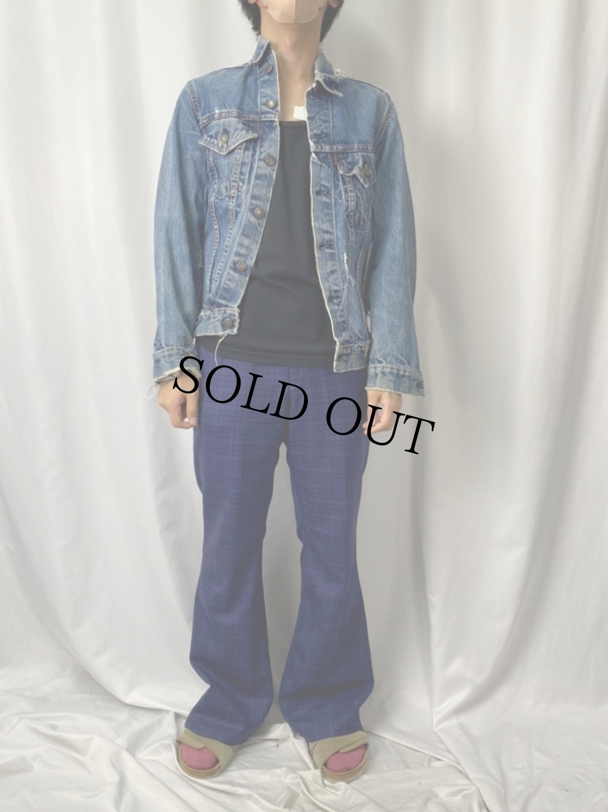 画像2: 60〜70's LEVI'S 70505 BIGE 4th デニムジャケット (2)