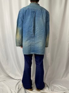 画像4: 90's hollington FRANCE製 スタンドカラー デニムカバーオール SIZE58 (4)