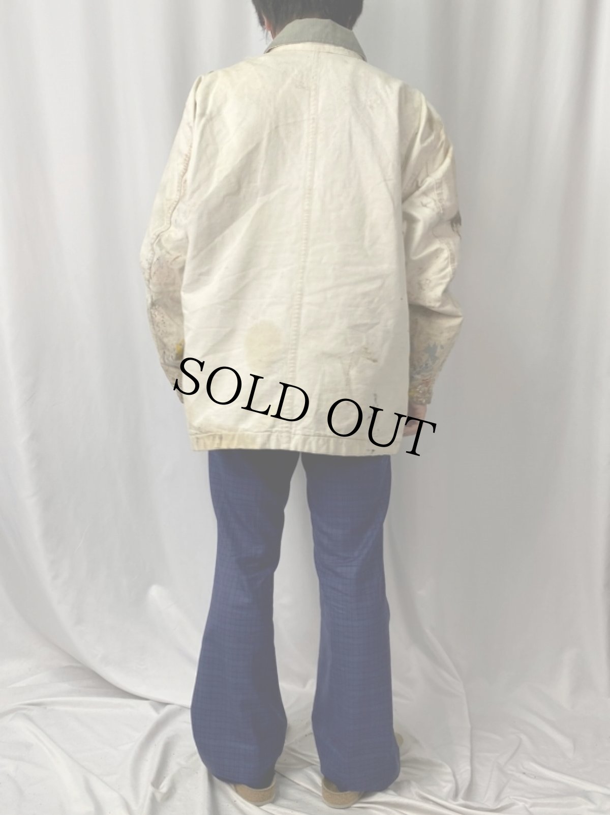 画像4: Dickies ペンキペイント コットンカバーオール L (4)