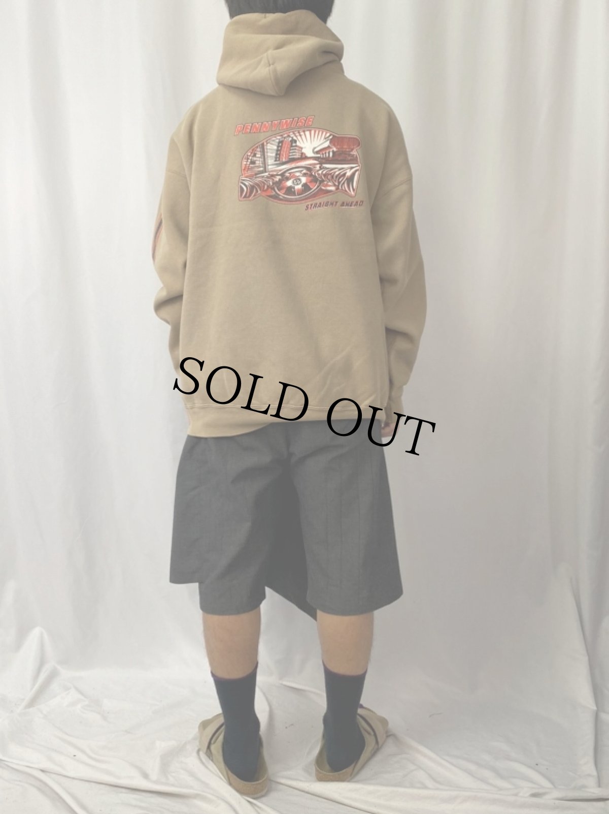 画像5: 90's〜 Pennywise "Straight Ahead" パンクロックバンドスウェットフーディー XL (5)