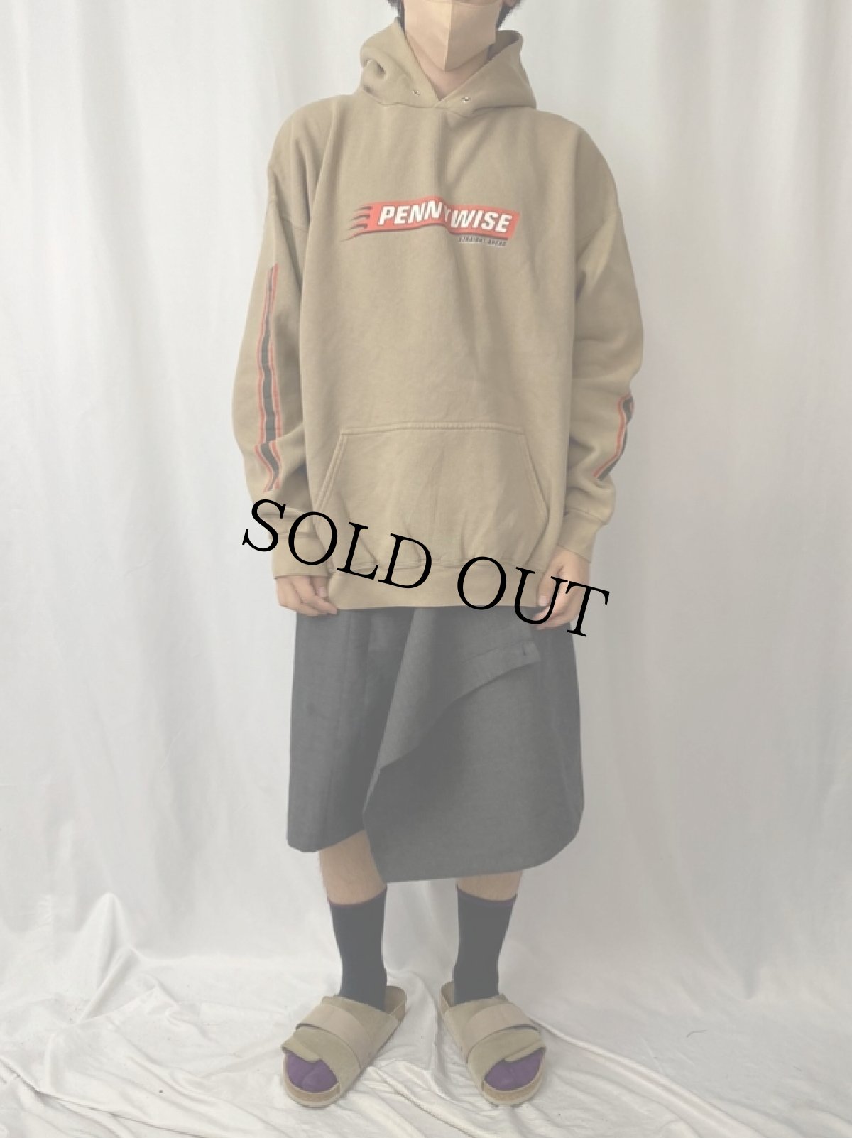 画像3: 90's〜 Pennywise "Straight Ahead" パンクロックバンドスウェットフーディー XL (3)