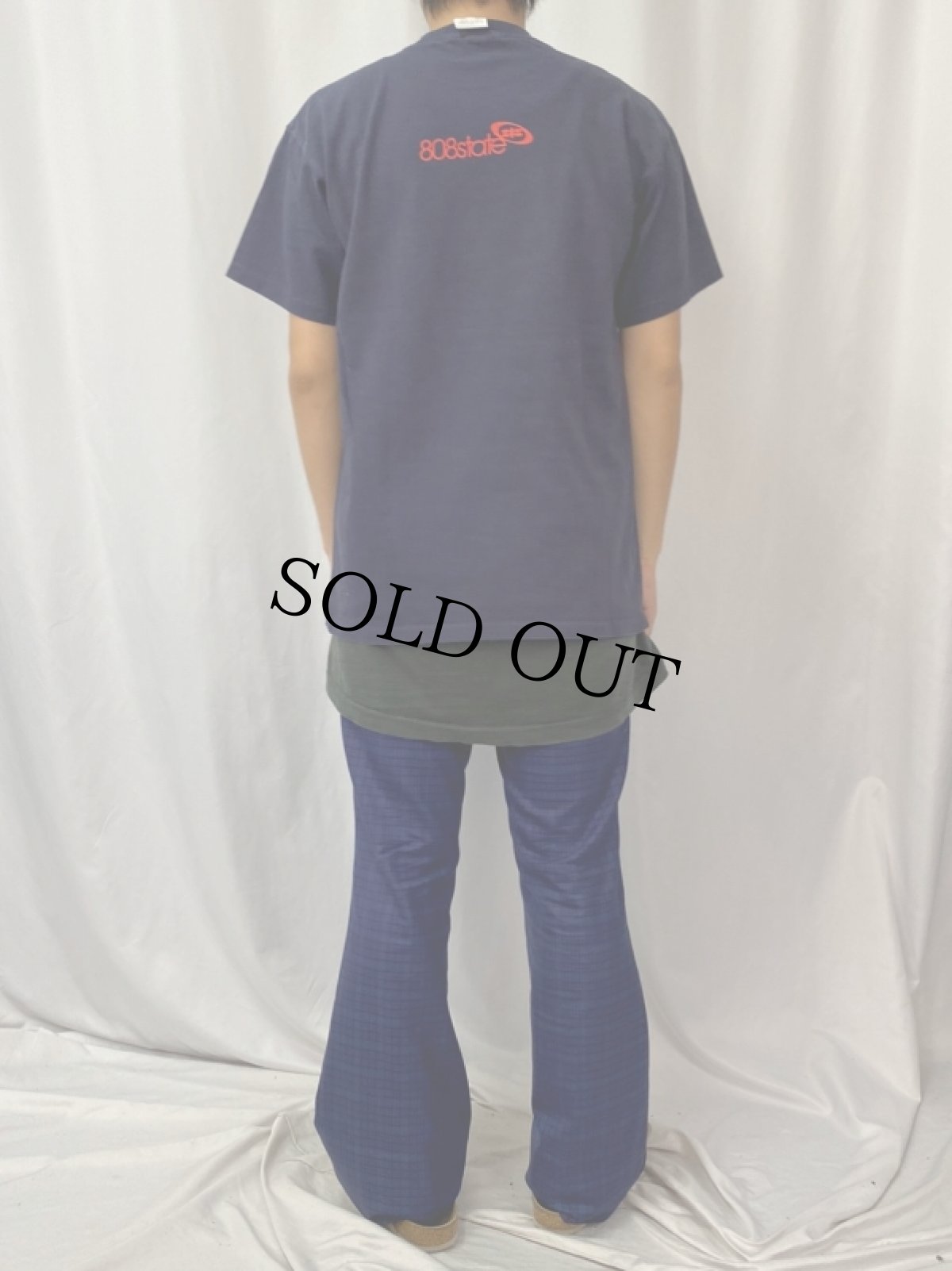 画像5: 90's 808state テクノバンドTシャツ NAVY L (5)