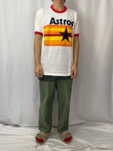 画像2: 70's Hanes USA製 "Astros" リンガーTシャツ L (2)