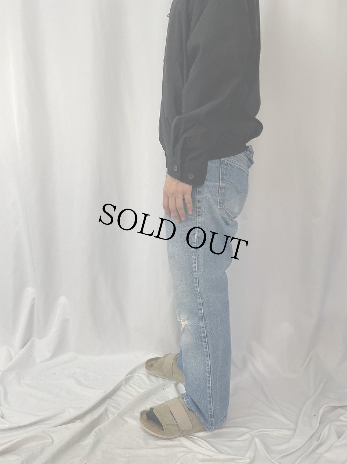 画像3: 〜90's Levi's 517 USA製 ブーツカットデニムパンツ W35 (3)