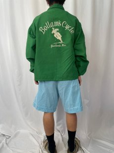画像5: 60's XIX OLIMPIADA "Bollam's Cycle" フロッキープリント コーチジャケット M (5)