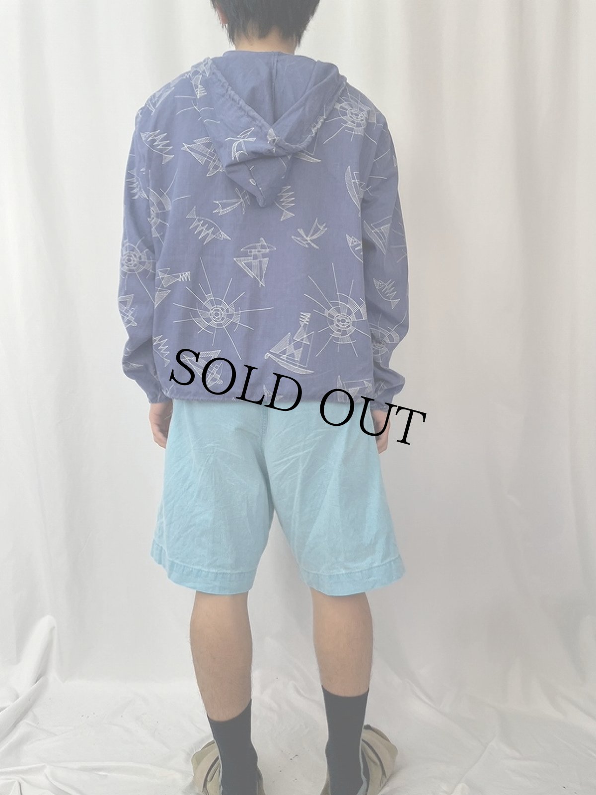 画像4: 70〜80's Sears KINGS ROAD マリン柄 ジップパーカー L (4)