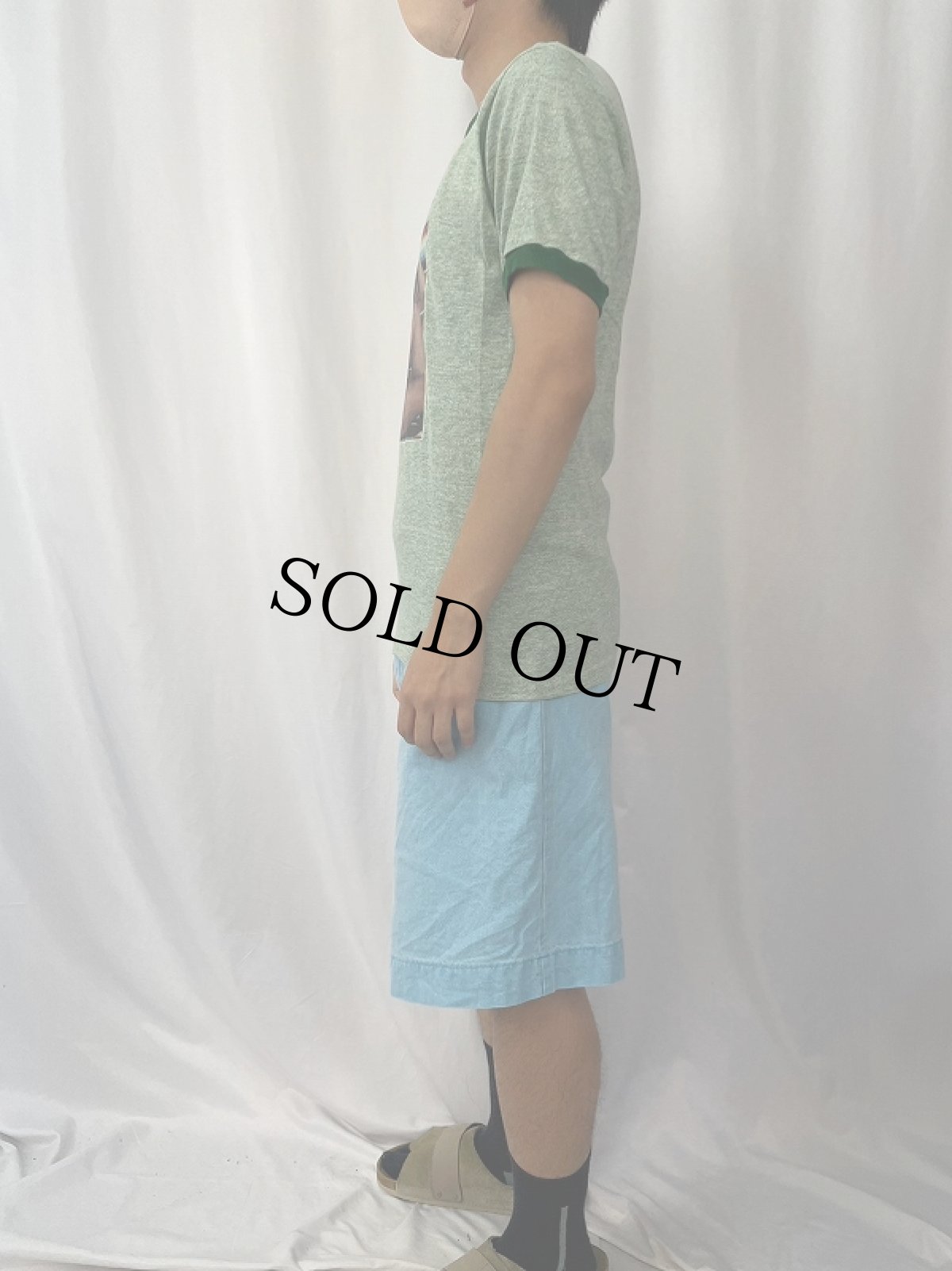 画像3: 70's Farrah Fawcett 女優プリント リンガーTシャツ L (3)