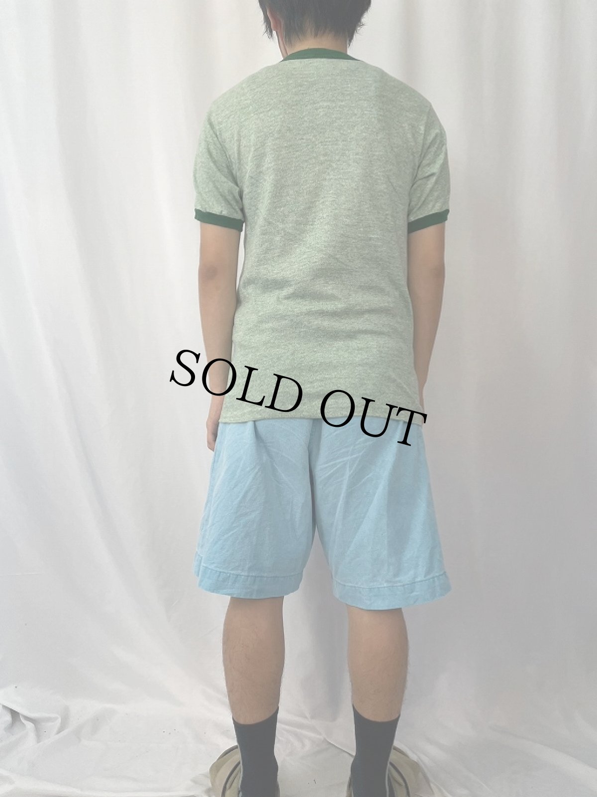 画像4: 70's Farrah Fawcett 女優プリント リンガーTシャツ L (4)