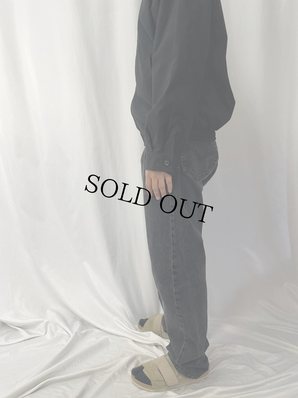 画像3: 90's Levi's 501 USA製 サルファブラックデニムパンツ W36 (3)