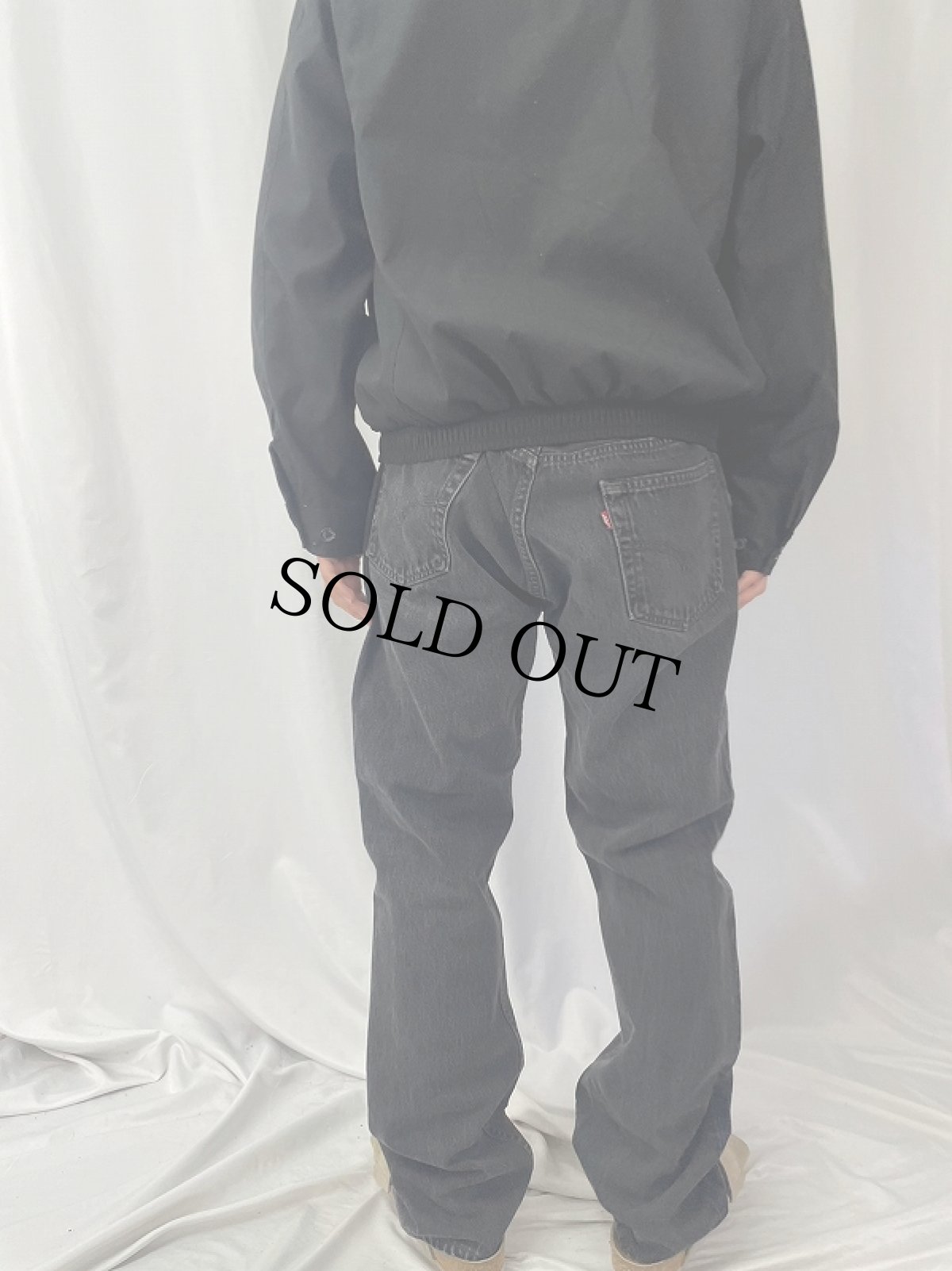 画像4: 90's Levi's 501 USA製 サルファブラックデニムパンツ W36 (4)