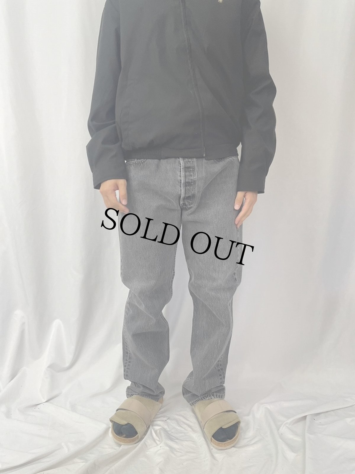 画像2: 90's Levi's 501 USA製 サルファブラックデニムパンツ W34 (2)