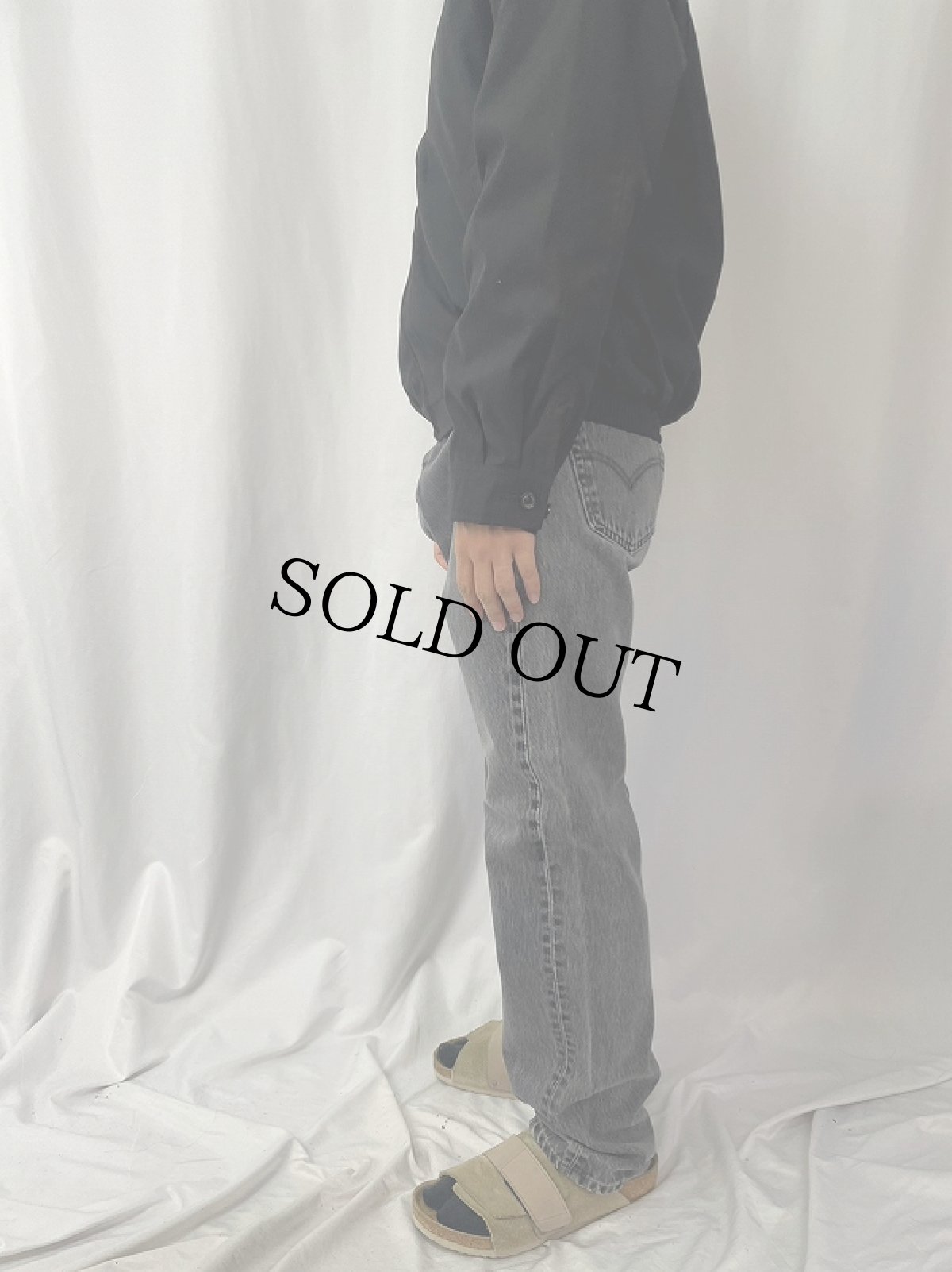 画像3: 90's Levi's 501 USA製 サルファブラックデニムパンツ W34 (3)