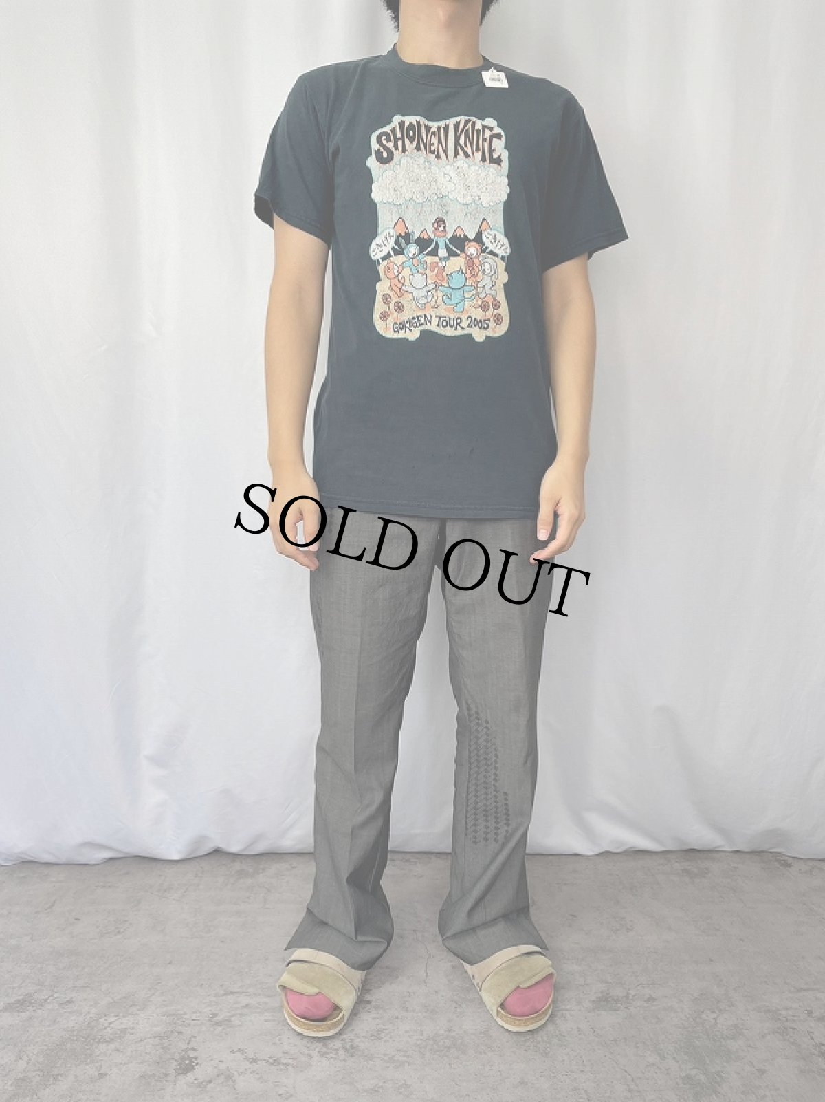 画像2: 2000's Shonen Knife "GOKIGEN TOUR 2005" ガールズバンドTシャツ S (2)