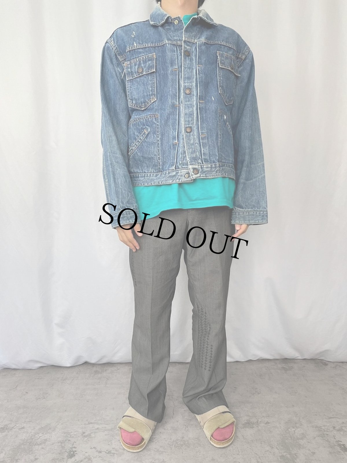 画像2: 60〜70's STOREBRAND 4ポケットデニムジャケット (2)