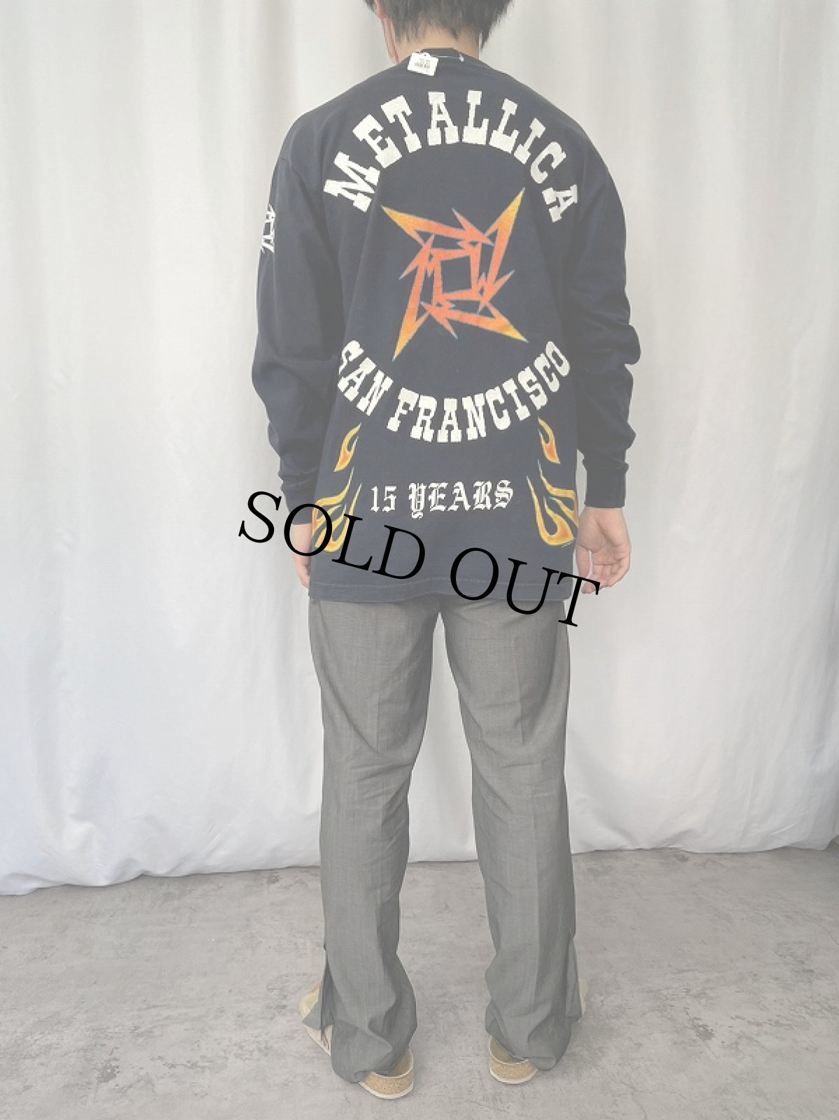 画像4: 90's METALLICA  USA製 "METALLICA SAN FRANCISCO 15YEARS" ヘヴィメタルバンドロンT L (4)