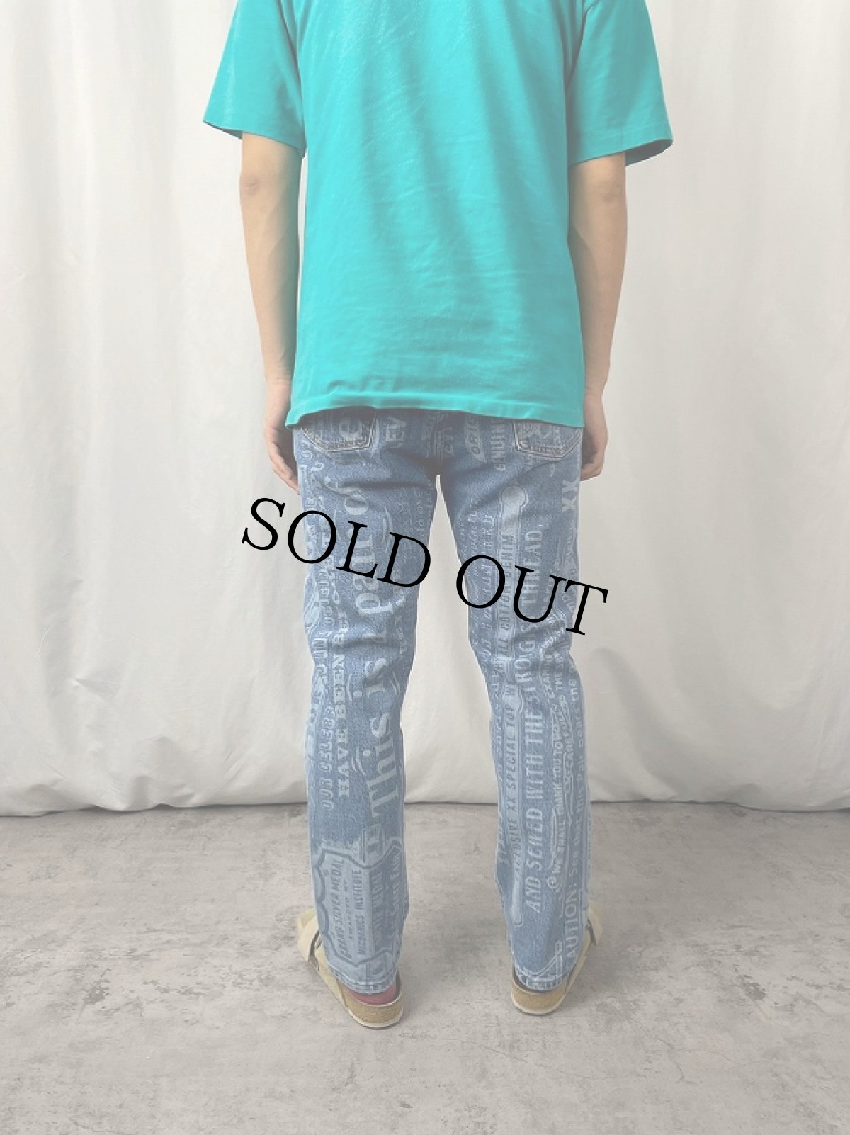 画像3: Levi's PREMIUM 501 総柄デニムパンツ W31 (3)