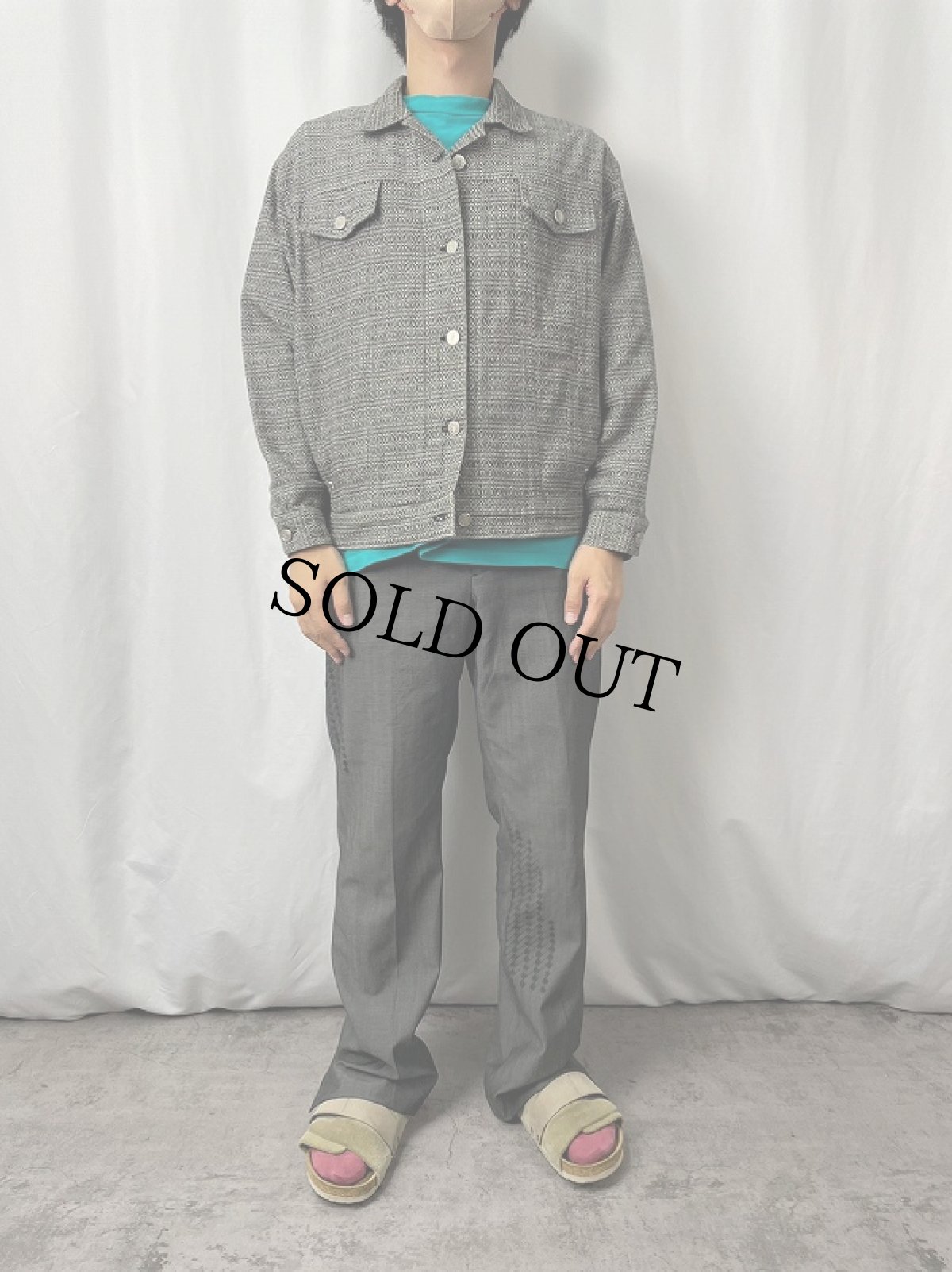 画像2: 70〜80's ジャガード織り 総柄 トラックジャケット (2)