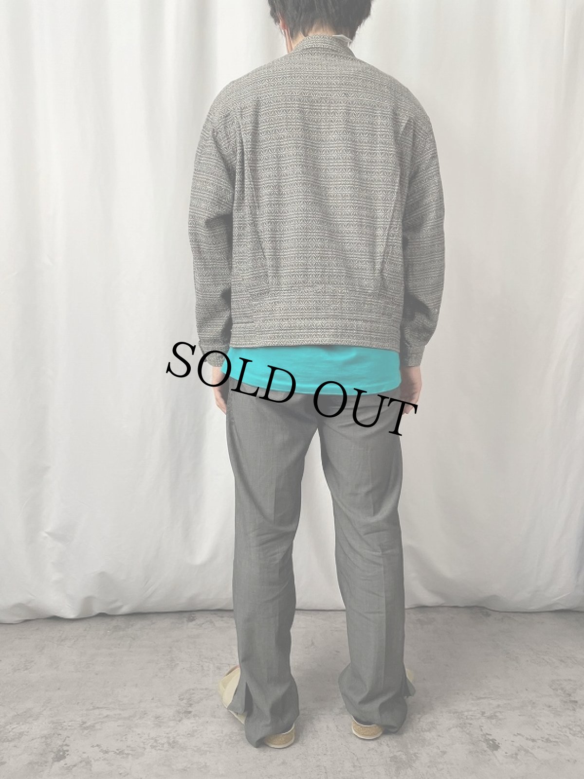 画像3: 70〜80's ジャガード織り 総柄 トラックジャケット (3)