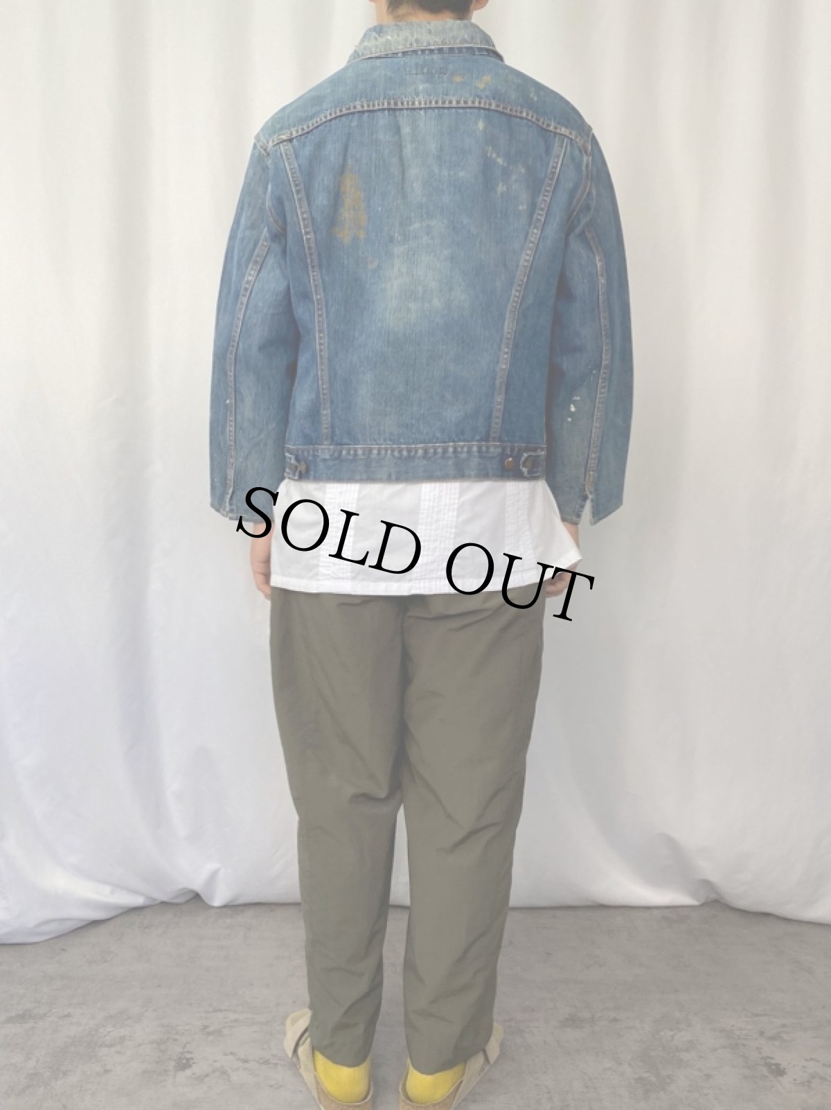 画像3: 60's LEVI'S 70505 BIGE デニムジャケット (3)