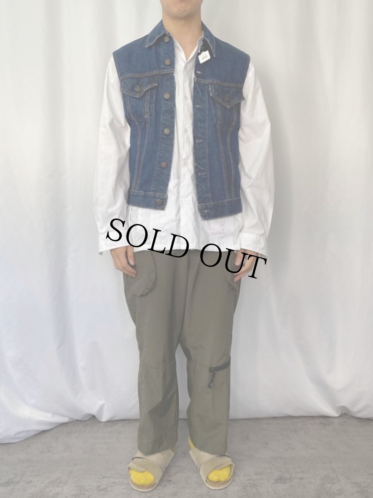 画像2: 60〜70's Levi's 70505 カットオフデニムジャケット (2)