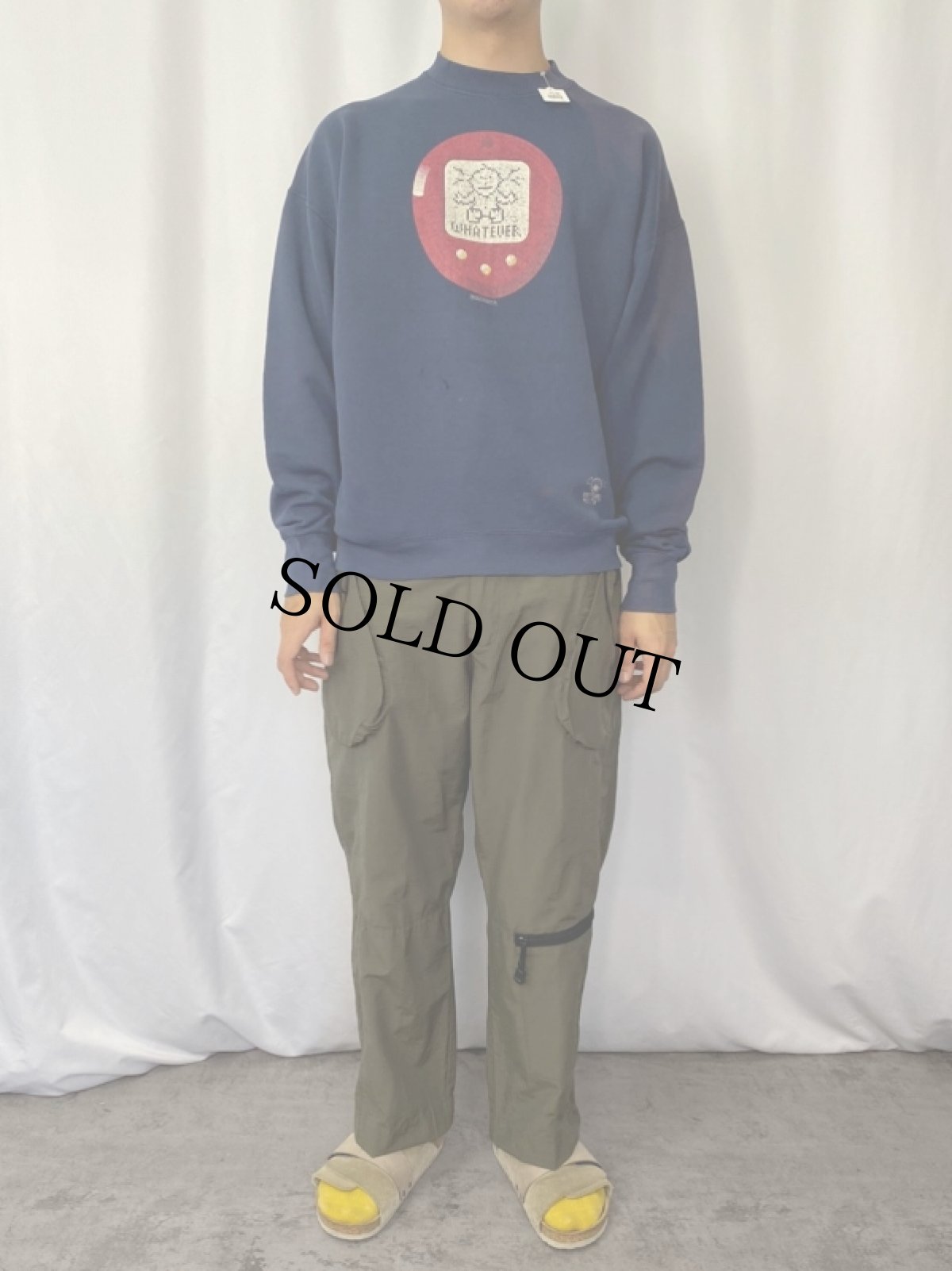 画像2: VIRTUAL PESTS "WHATEVER" プリントスウェット NAVY XL (2)