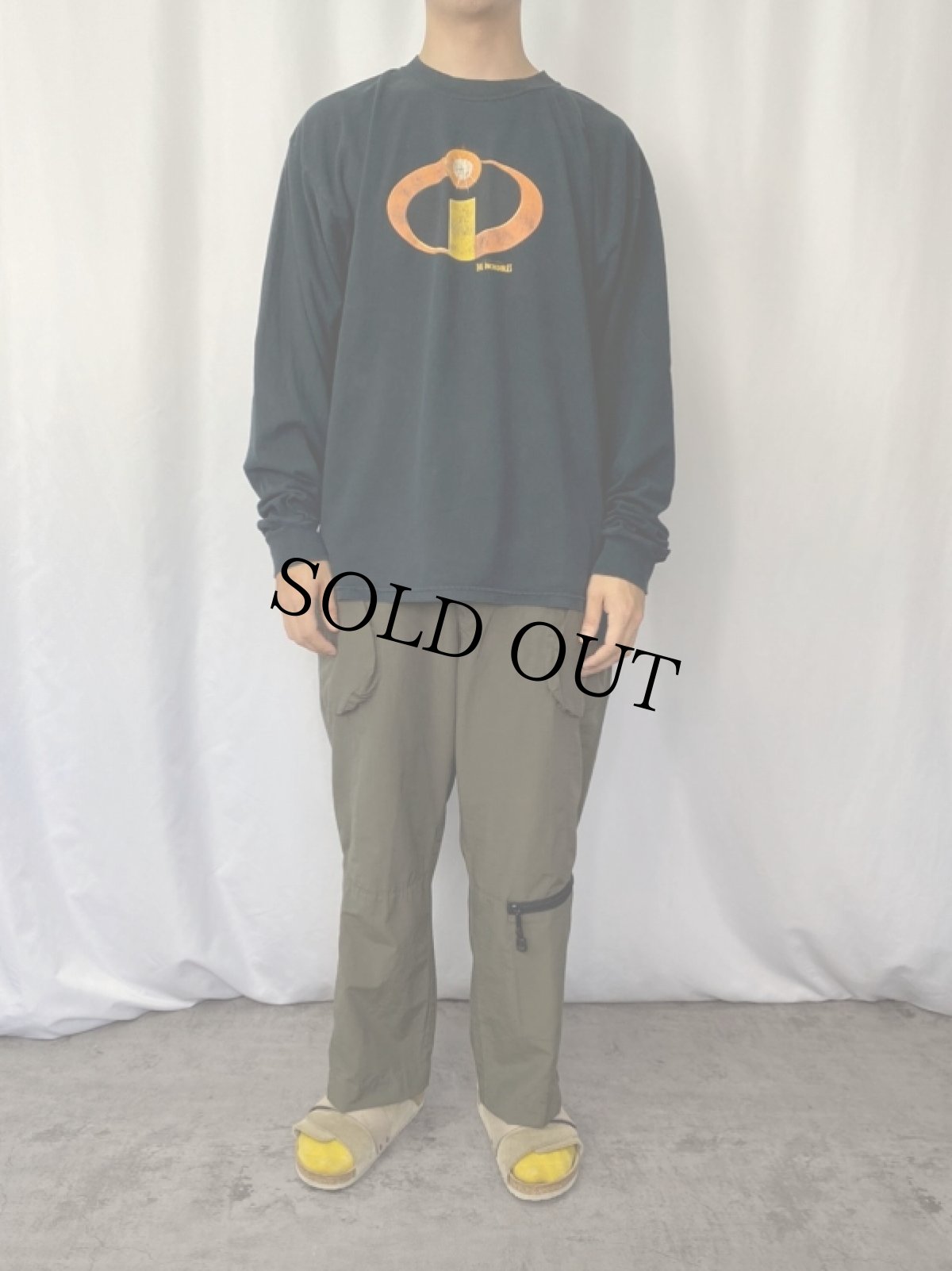 画像2: 2000's Disney The Incredibles 映画プリントロンT BLACK (2)