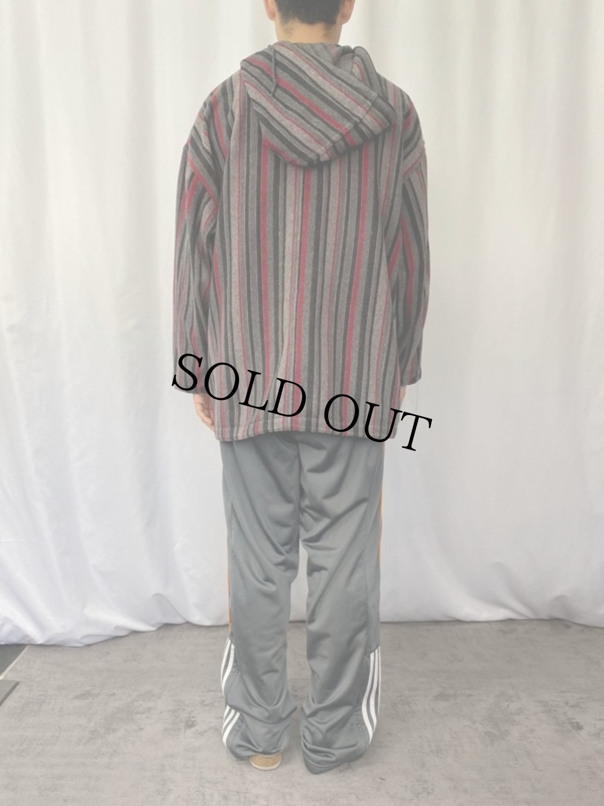 画像3: ESPRIT マルチストライプ柄 ウールジャケット L (3)