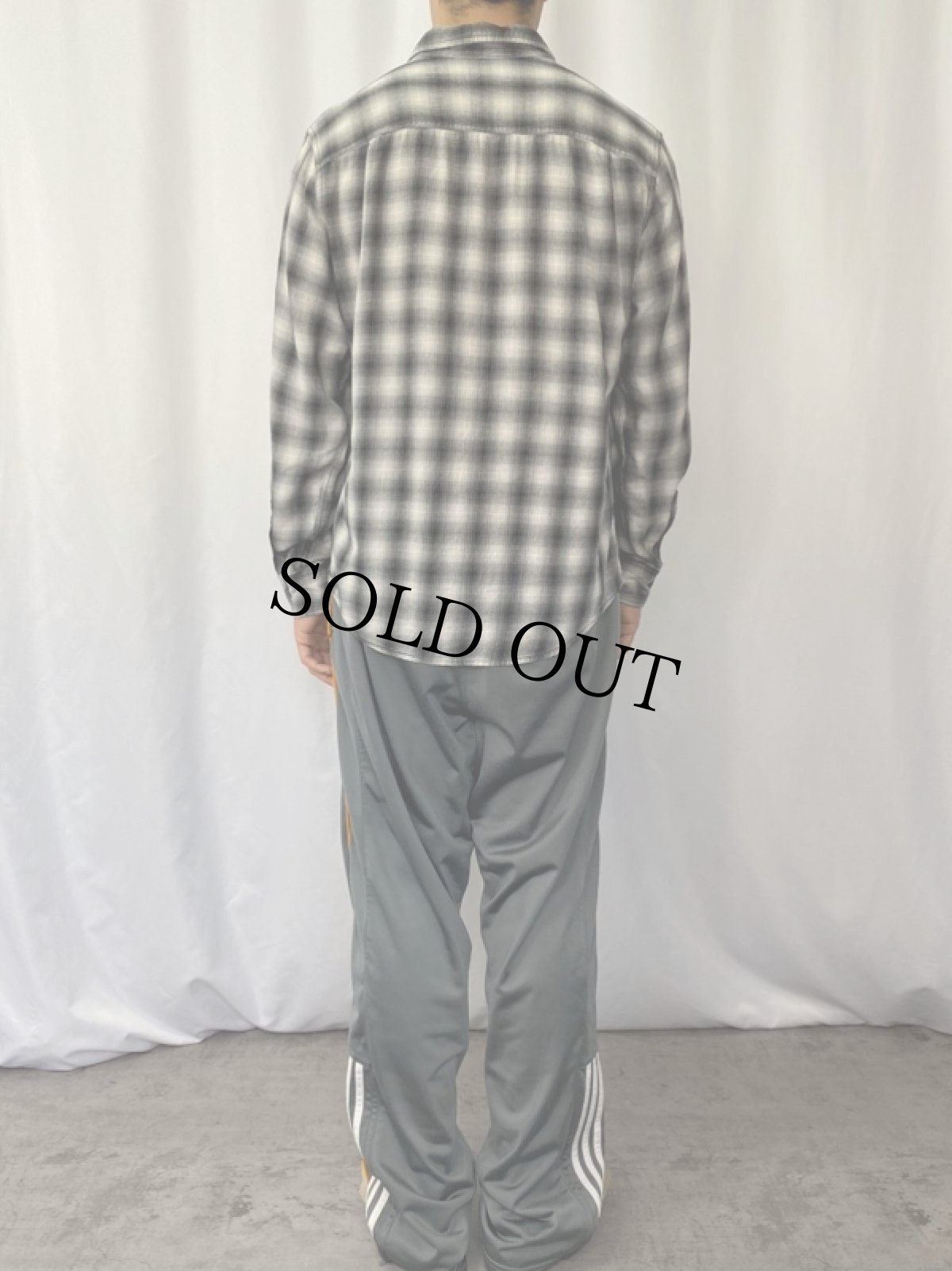 画像3: ARIZONA JEAN Co. オンブレーチェック柄 シャツ BLACK×WHITE L (3)