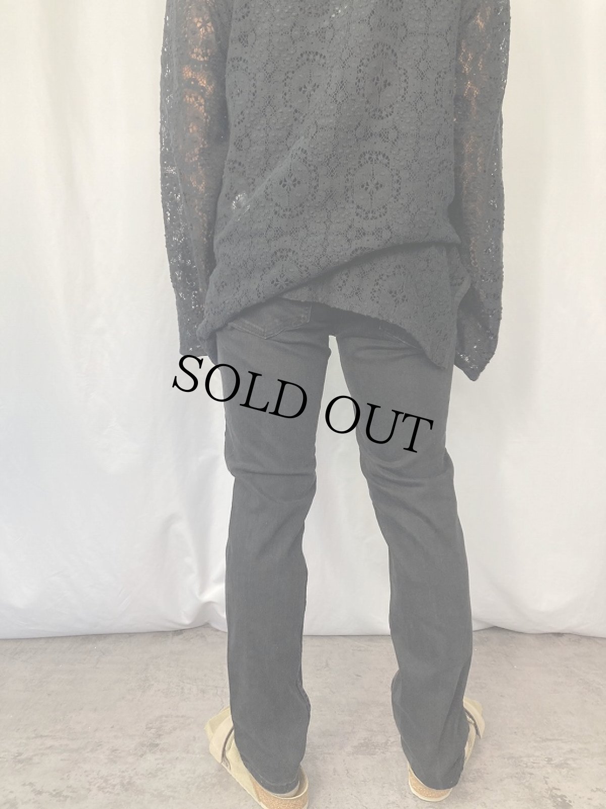 画像2: Levi's 511 ブラックデニムパンツ W31 (2)