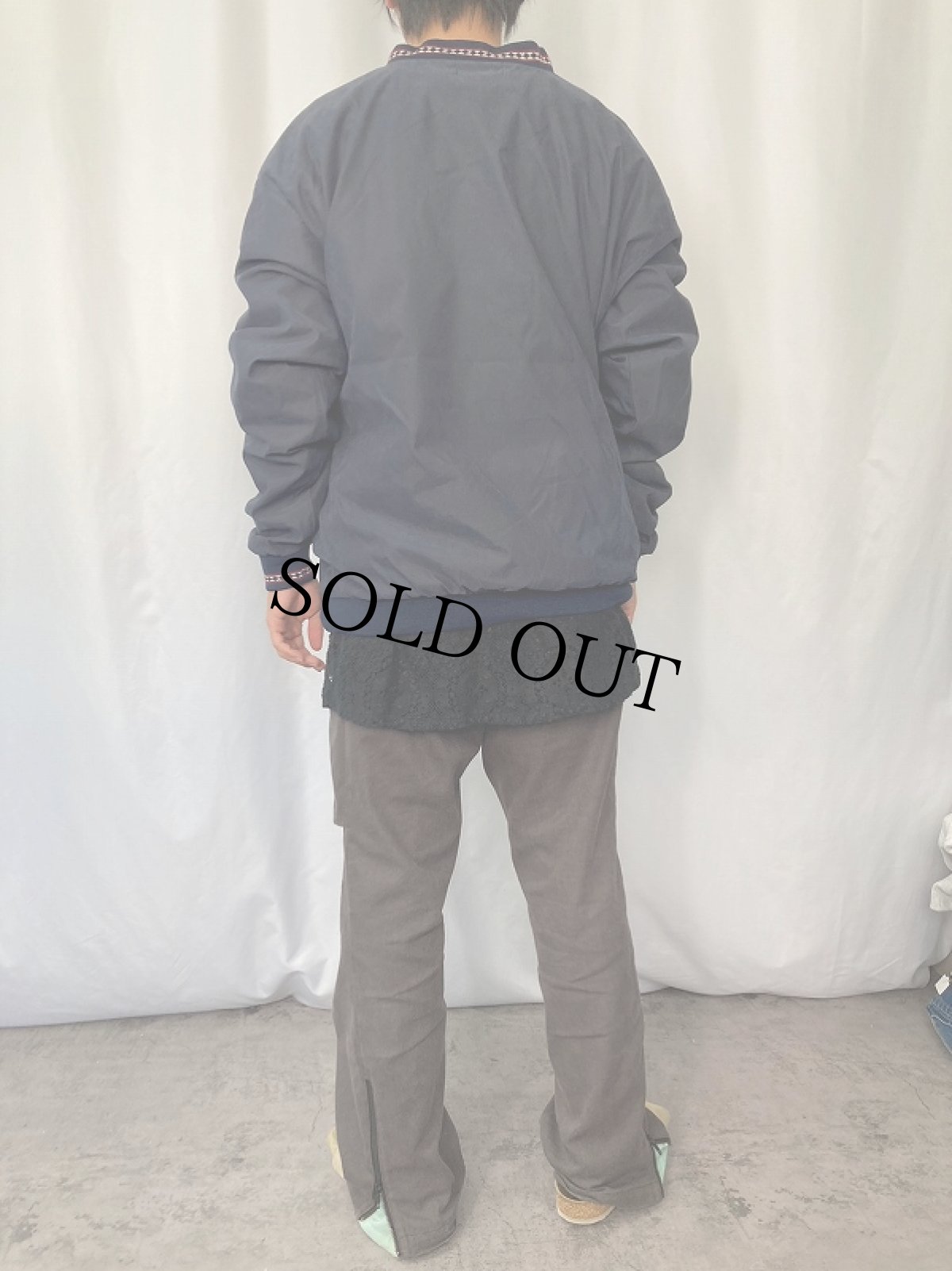 画像3: Signature Collection by MTi "IBM" 企業ロゴ 刺繍プルオーバージャケット NAVY  XL (3)