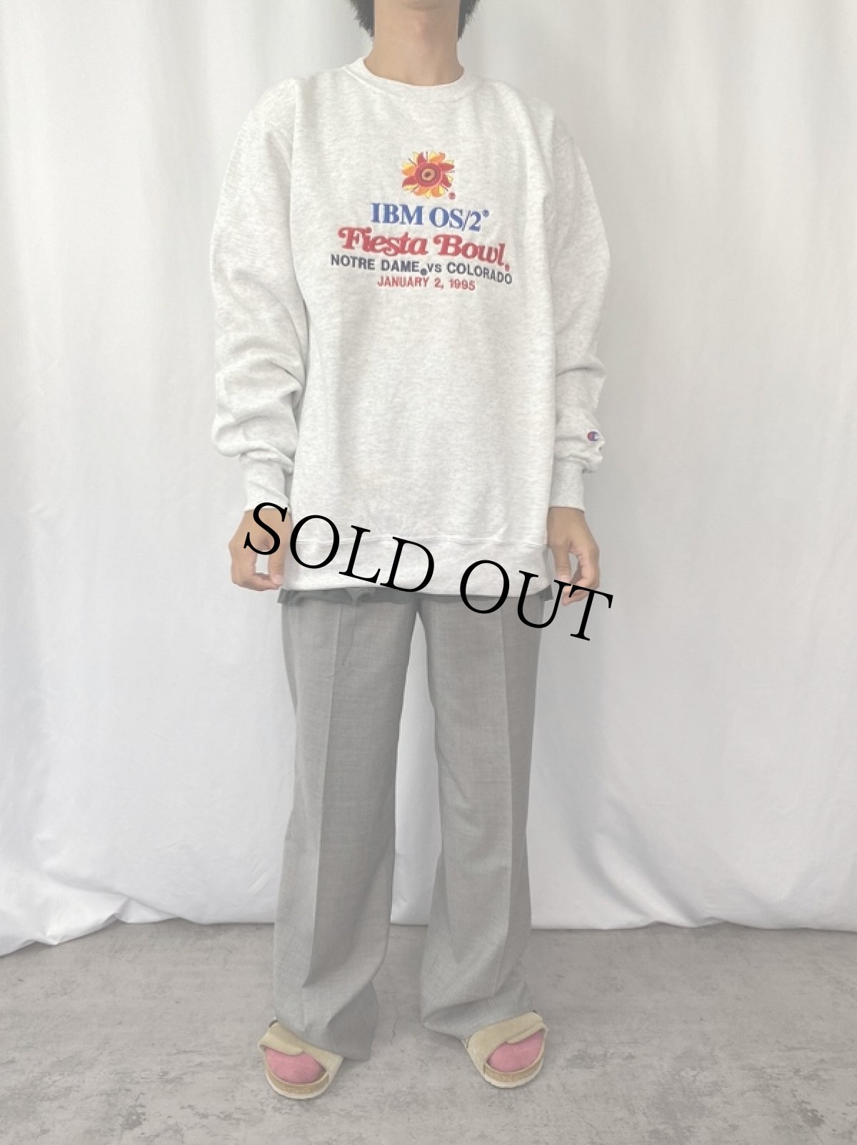画像2: 90's Champion USA製 "IBM OS/2 Fiesta Bowl" 企業 刺?スウェット DEADSTOCK L (2)
