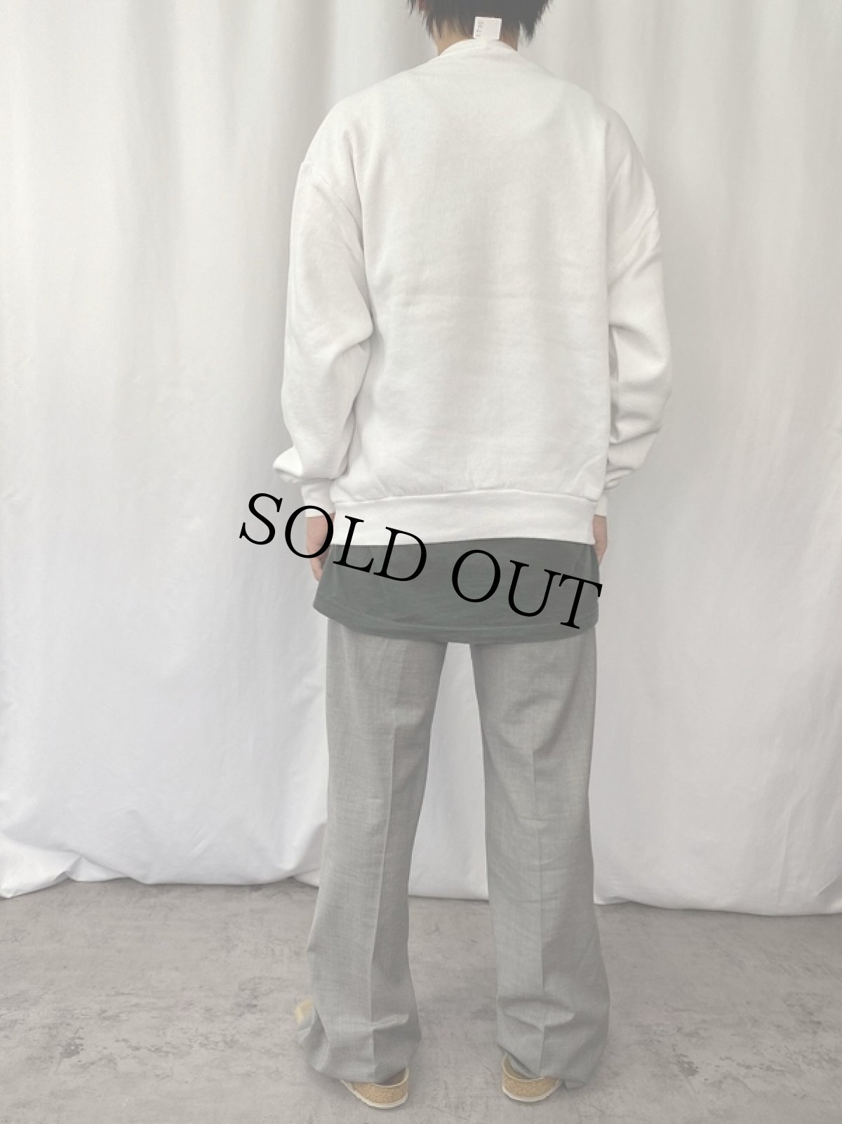 画像3: 80〜90's STUDIO 4 EAST USA製 "...and God said..." イラストプリントスウェット L (3)