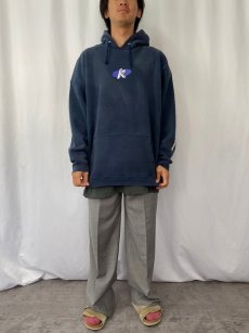 画像2: 90's ALSTYLE APPAREL & ACTIVEWEAR プリントスウェットフーディー NAVY XL (2)