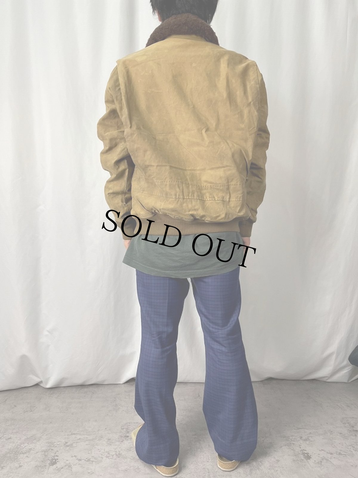 画像3: 90's POLO Ralph Lauren USA製 "B-15 TYPE" 襟ボア オイルドジャケット M (3)